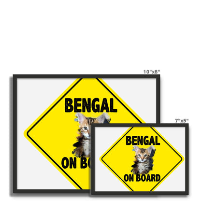 Bengal on Board  Framed Photo Tile