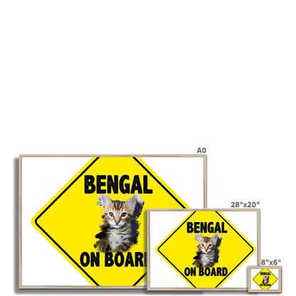 Bengal on Board  Framed Print