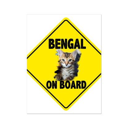 Bengal on Board  Wall Art Poster