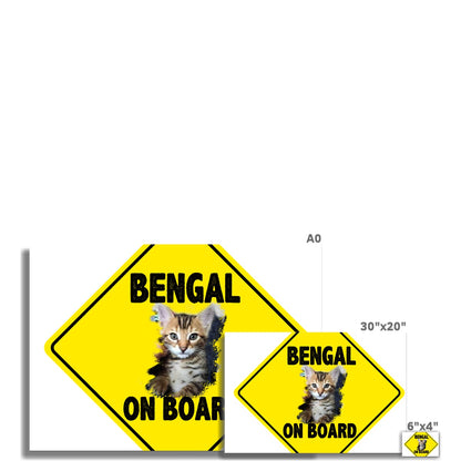 Bengal on Board  Rolled Canvas