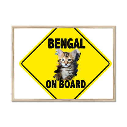 Bengal on Board  Framed Print