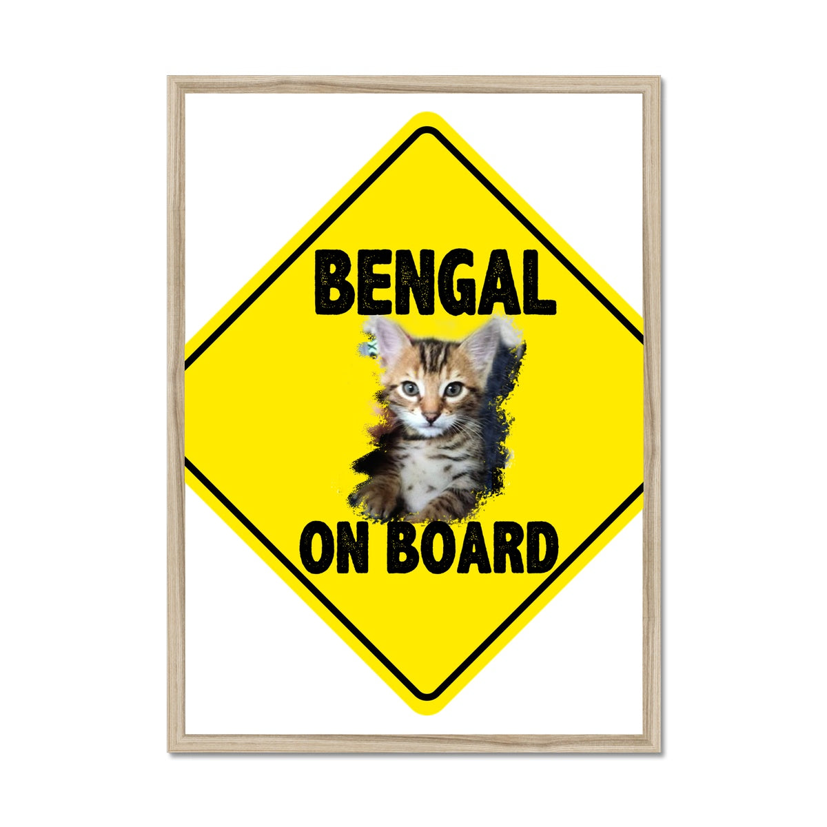 Bengal on Board  Framed Print