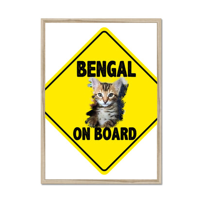 Bengal on Board  Framed Print