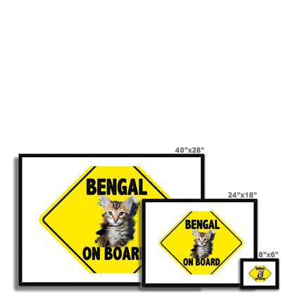 Bengal on Board  Framed & Mounted Print