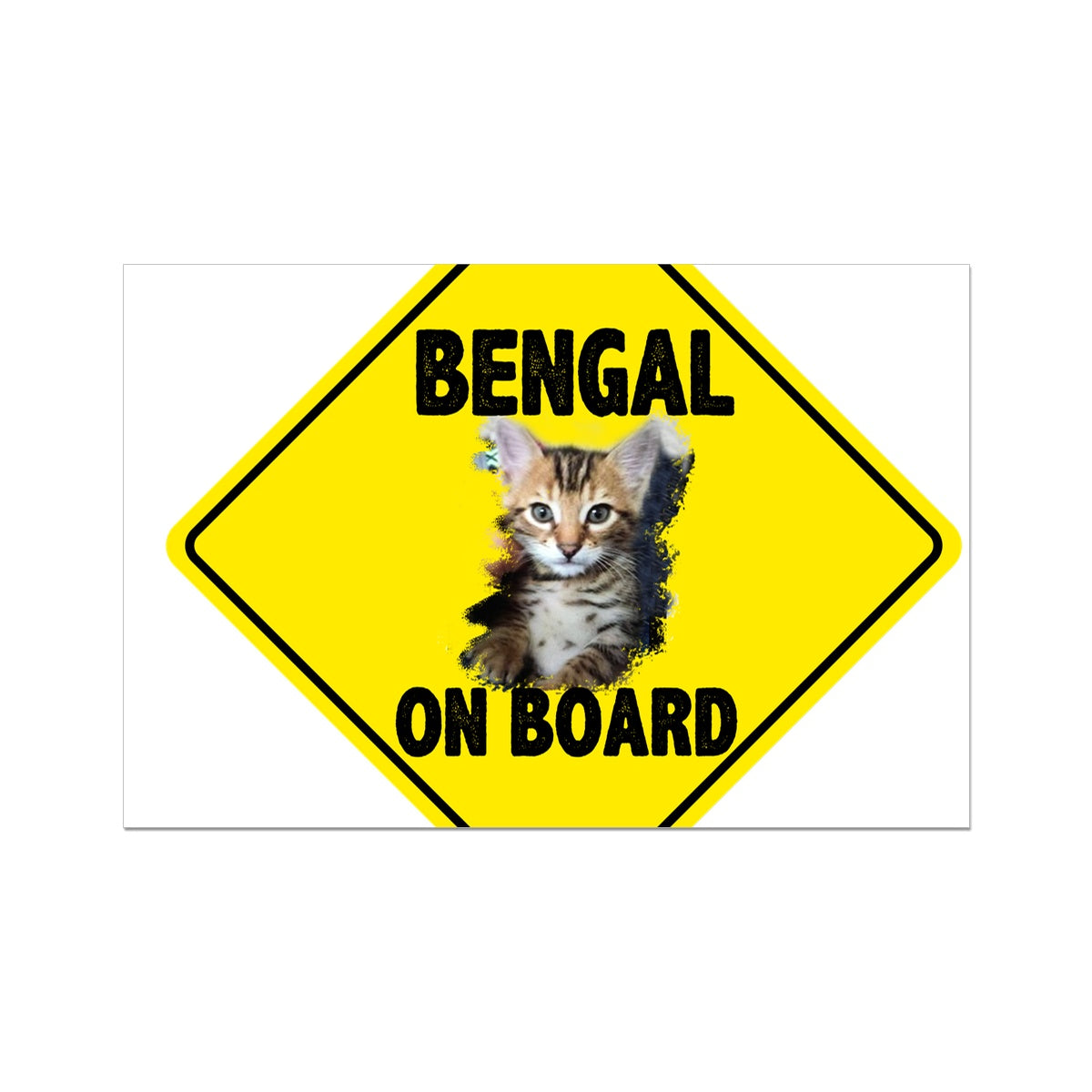 Bengal on Board  Fine Art Print