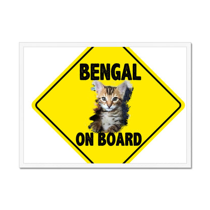 Bengal on Board  Framed Print