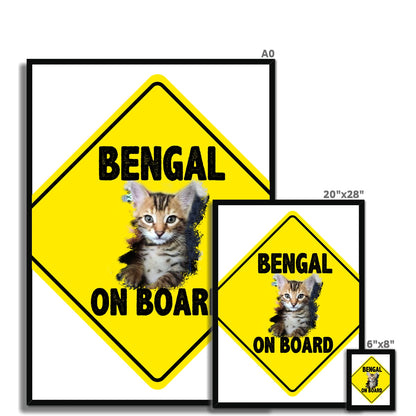 Bengal on Board  Framed Print