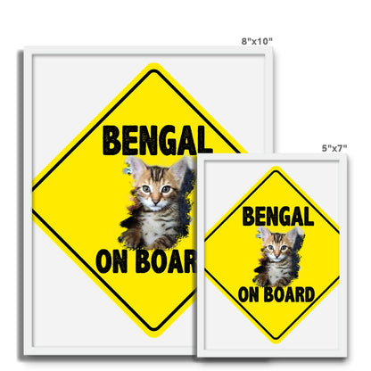 Bengal on Board  Framed Photo Tile