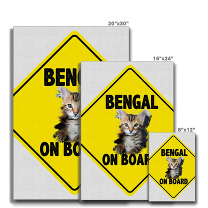 Bengal on Board  Eco Canvas