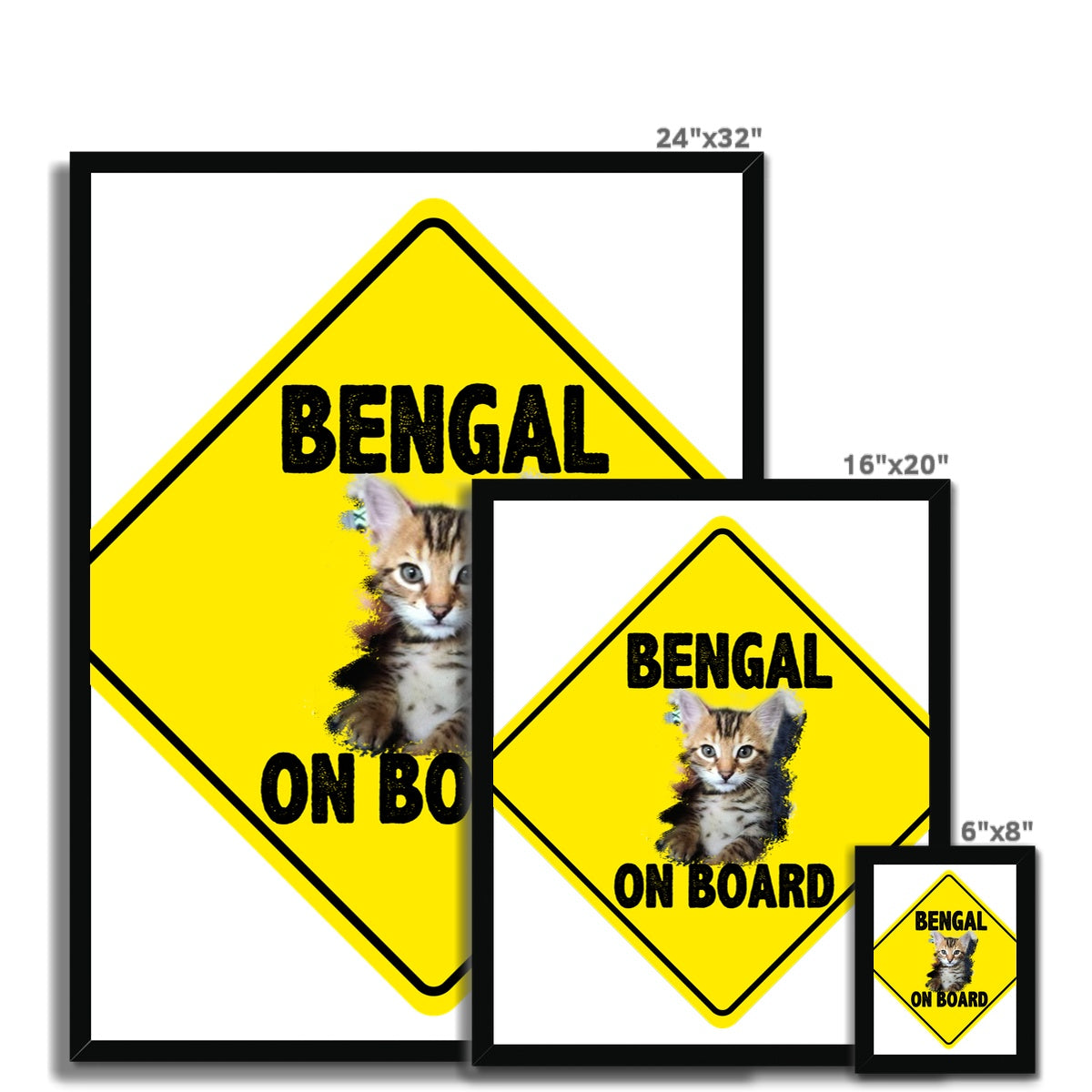 Bengal on Board  Budget Framed Poster