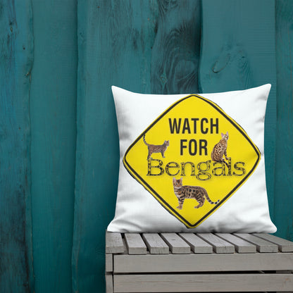 3 Bengals Premium Pillow