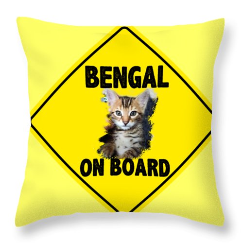 Bengal on Board - Throw Pillow