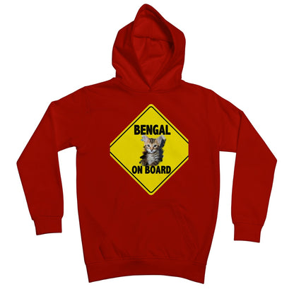 Bengal on Board  Kids Hoodie