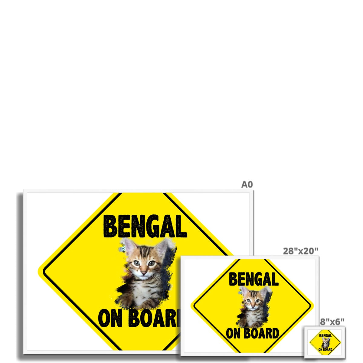 Bengal on Board  Framed Print