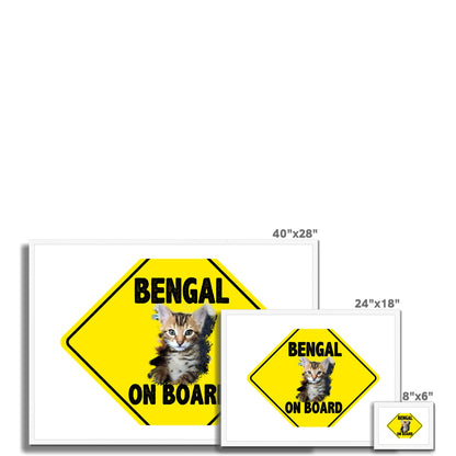 Bengal on Board  Framed & Mounted Print