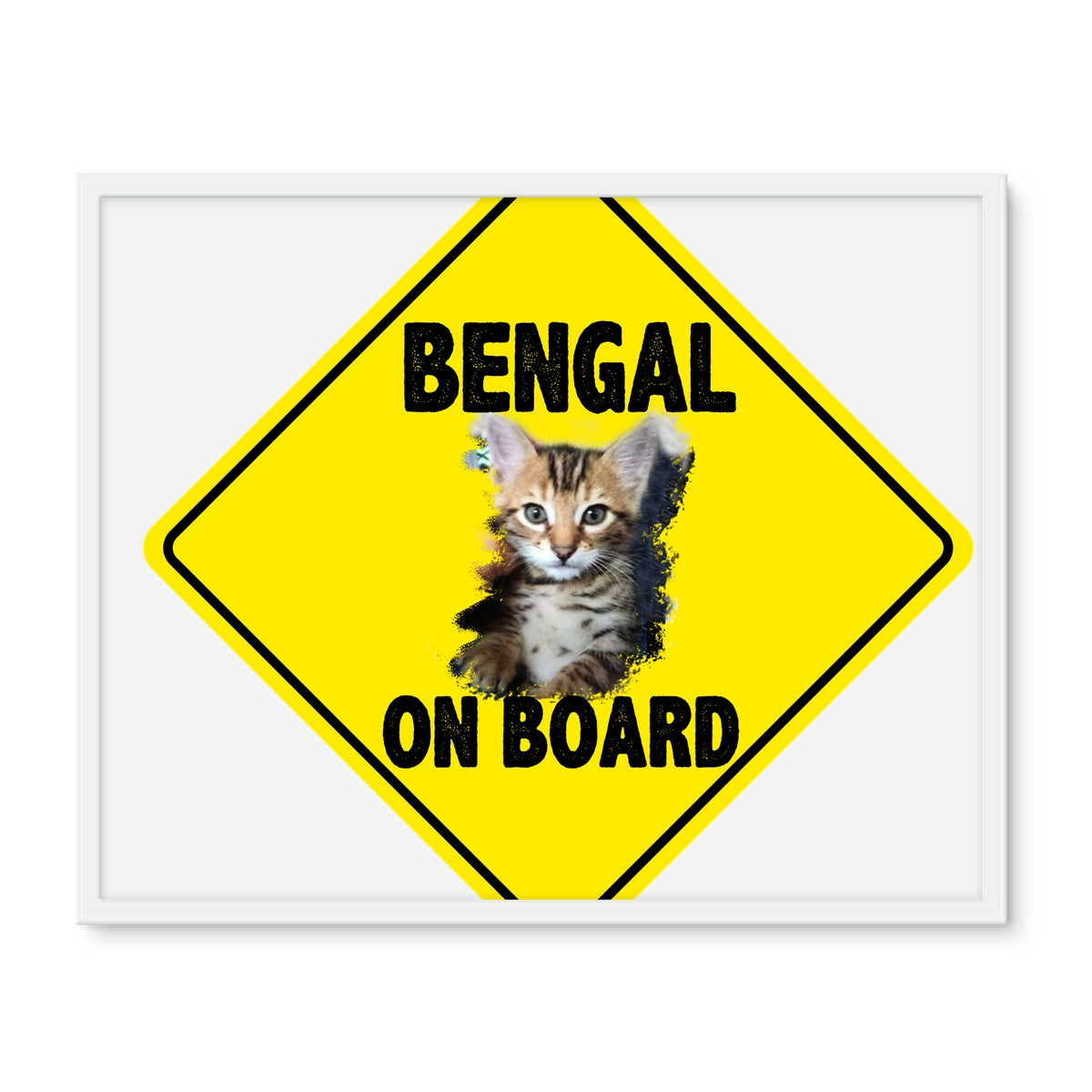 Bengal on Board  Framed Photo Tile