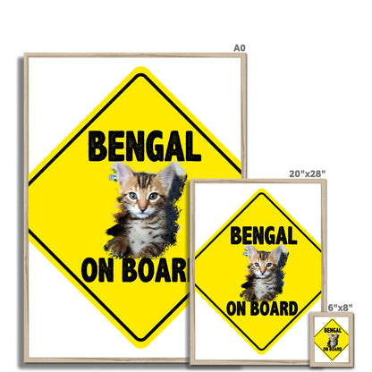 Bengal on Board  Framed Print