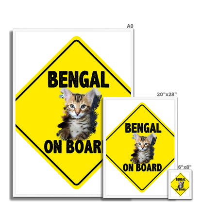 Bengal on Board  Framed Print