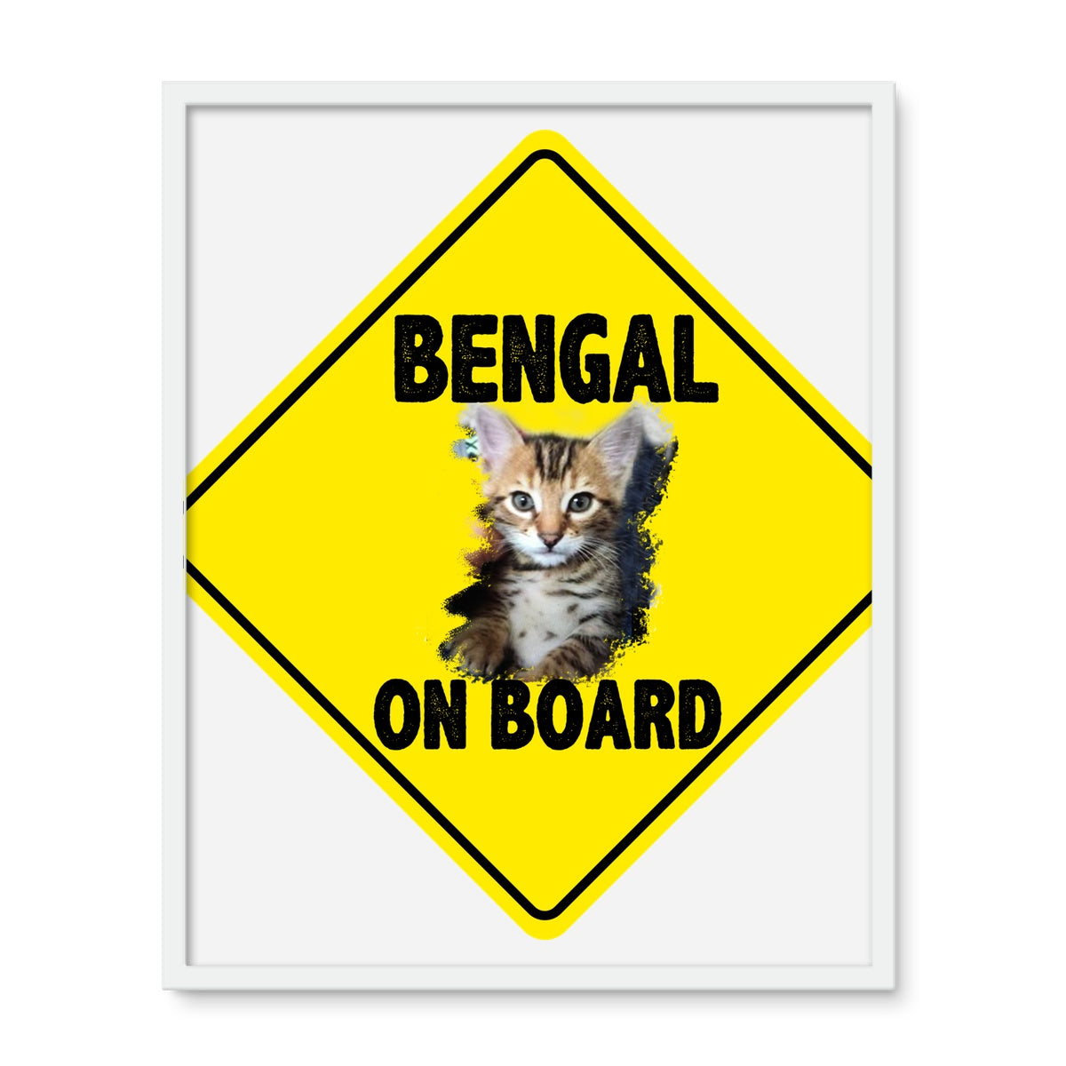 Bengal on Board  Framed Photo Tile