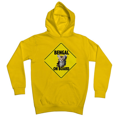 Bengal on Board  Kids Hoodie