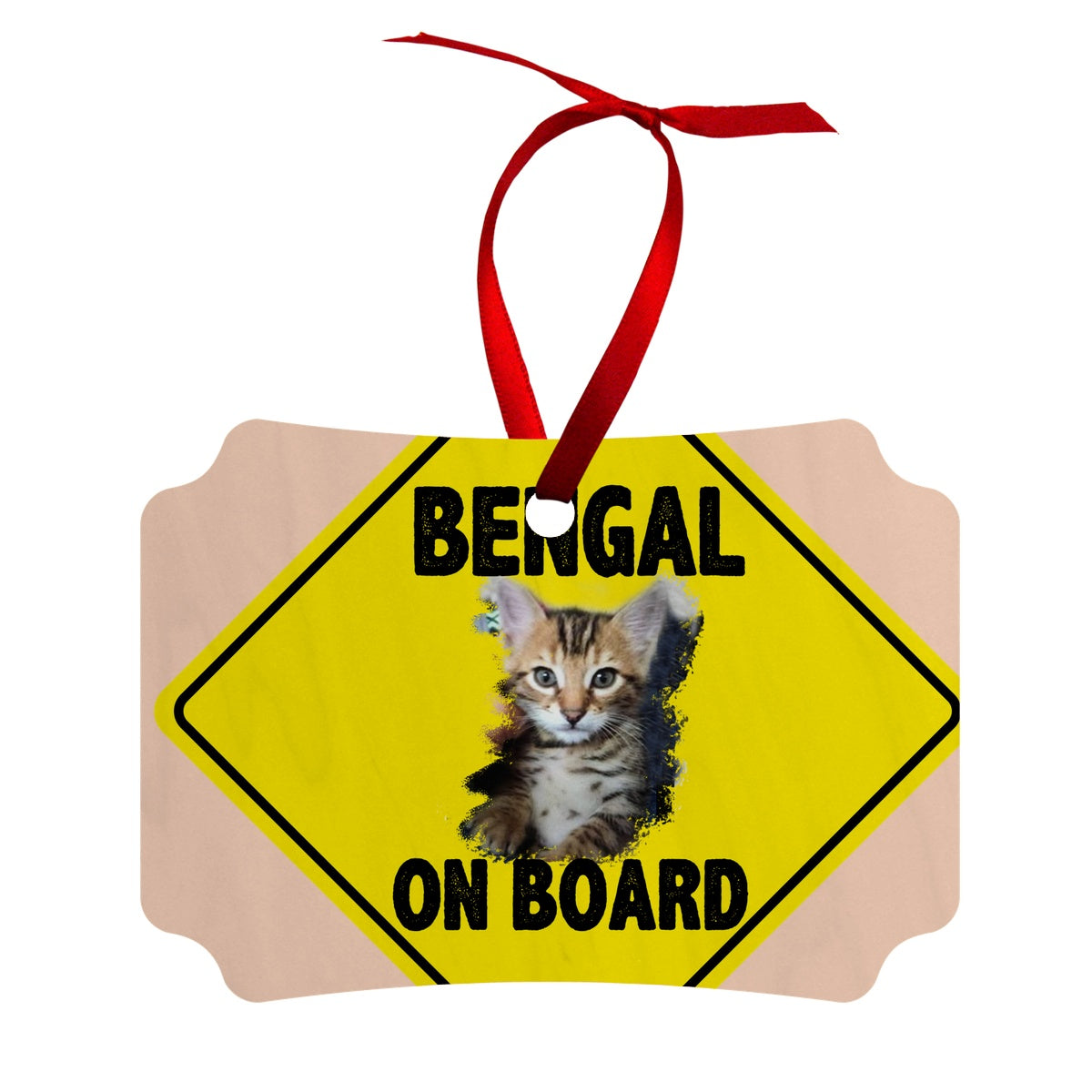 Bengal on Board  Wood Ornament