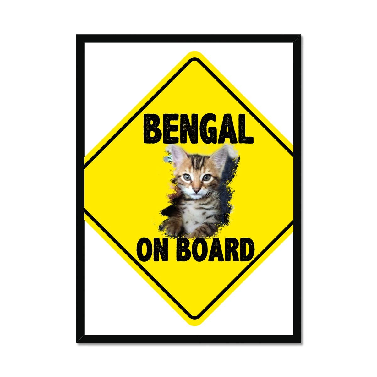 Bengal on Board  Framed Print