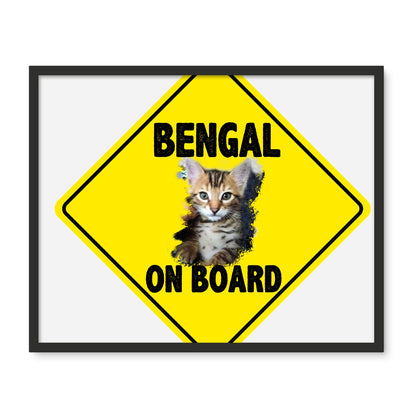 Bengal on Board  Framed Photo Tile