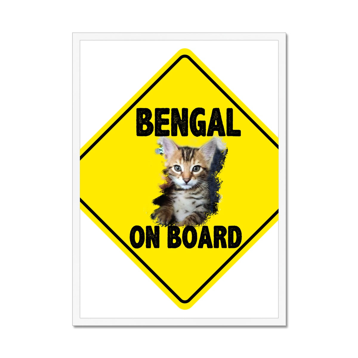 Bengal on Board  Framed Print