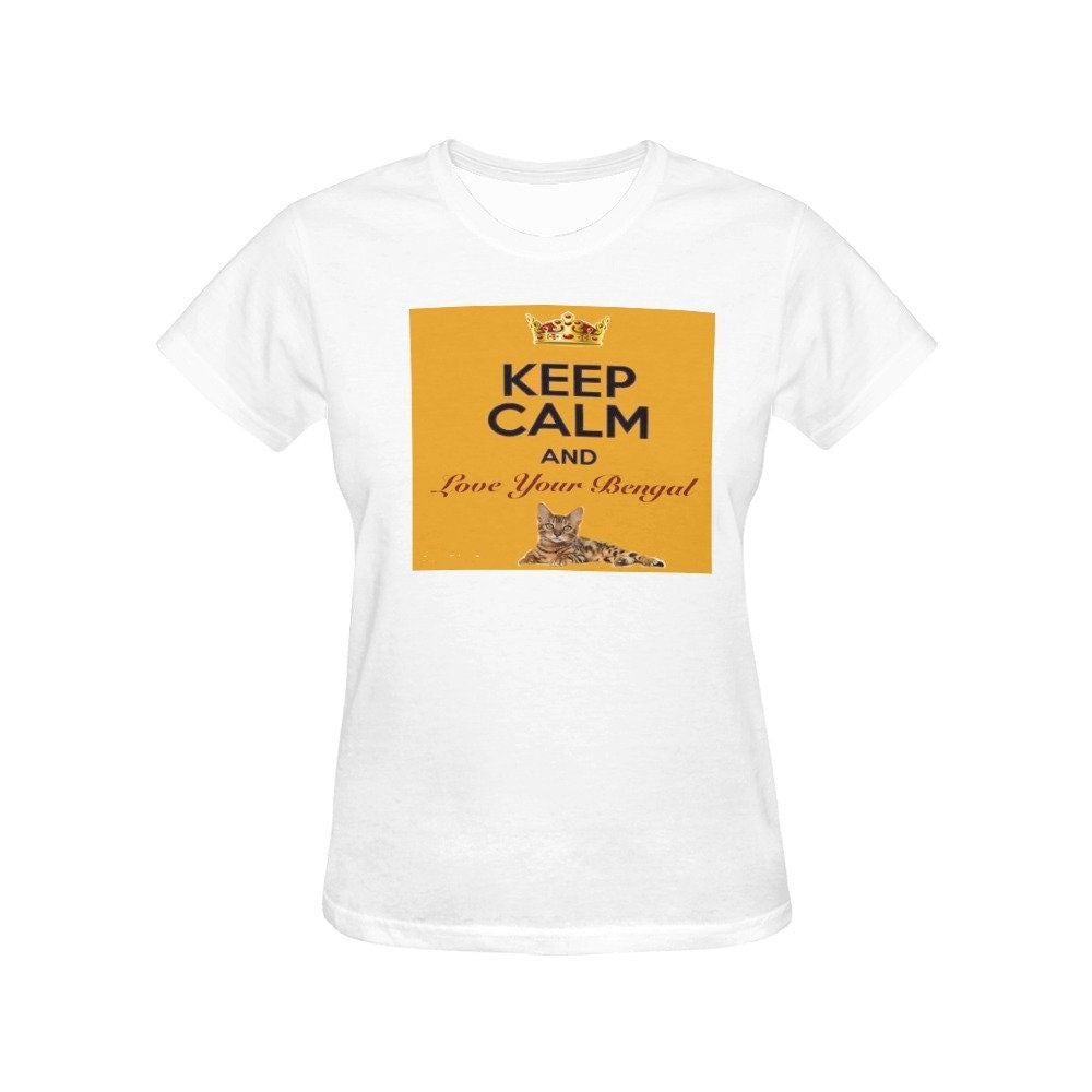 Keep Calm and Love Your Bengal Women's All Over Print T-shirt (USA Size) (T40)