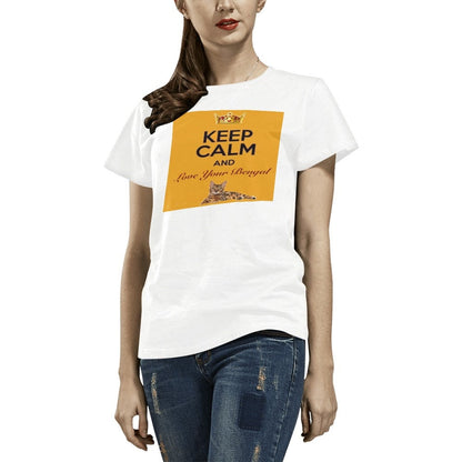 Keep Calm and Love Your Bengal Women's All Over Print T-shirt (USA Size) (T40)