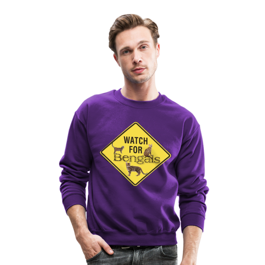 3 Bengals Crewneck Sweatshirt - purple