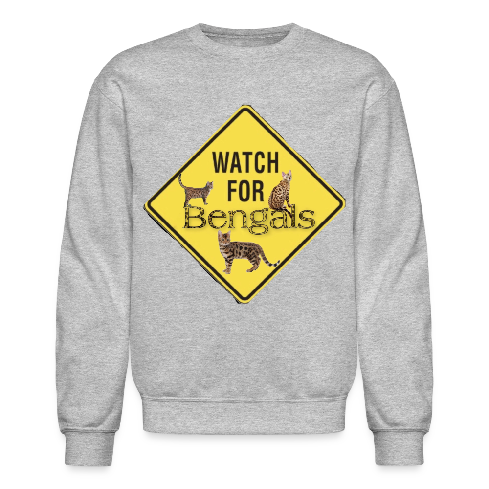 3 Bengals Crewneck Sweatshirt - heather gray