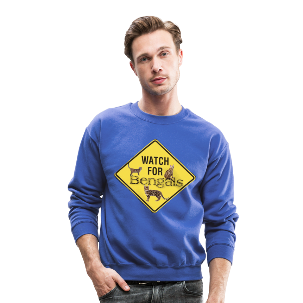 3 Bengals Crewneck Sweatshirt - royal blue