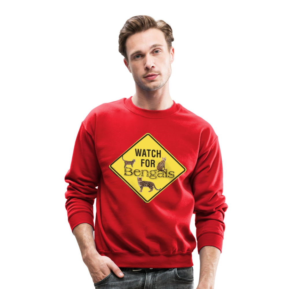 3 Bengals Crewneck Sweatshirt - red