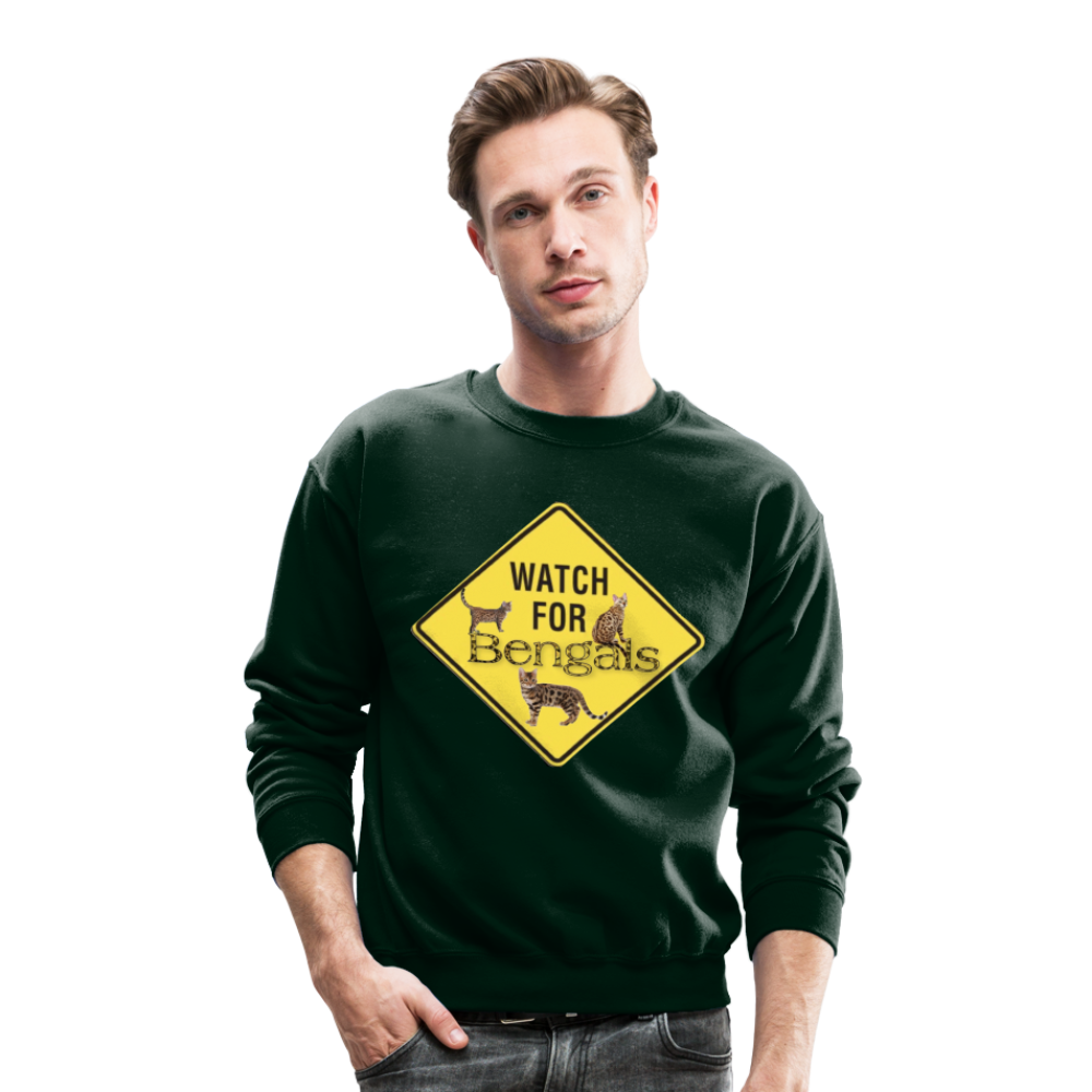 3 Bengals Crewneck Sweatshirt - forest green