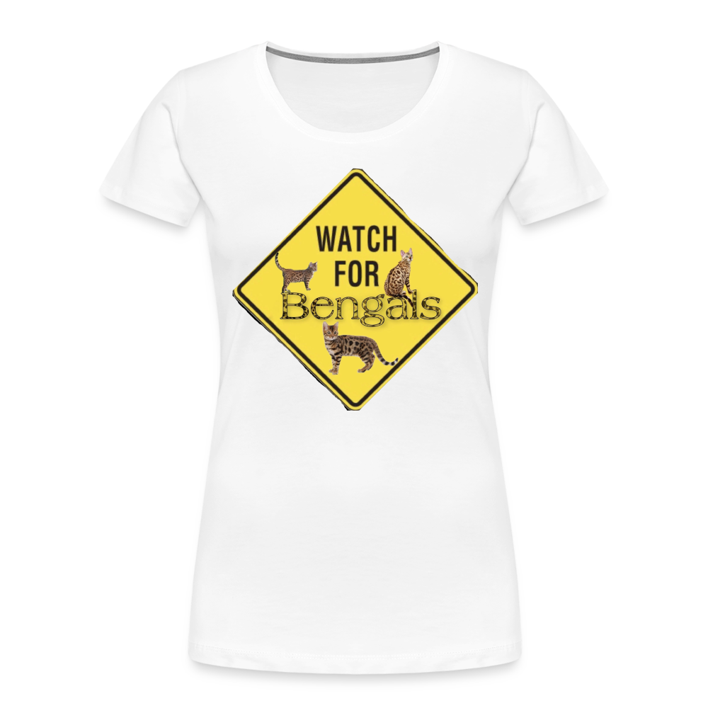 3 Bengals Women’s Premium Organic T-Shirt - white