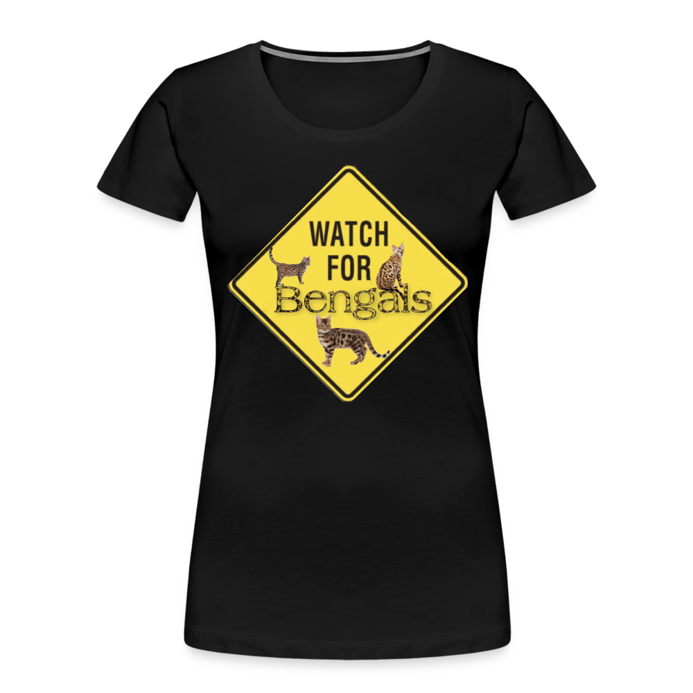 3 Bengals Women’s Premium Organic T-Shirt - black