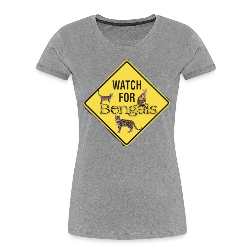 3 Bengals Women’s Premium Organic T-Shirt - heather gray