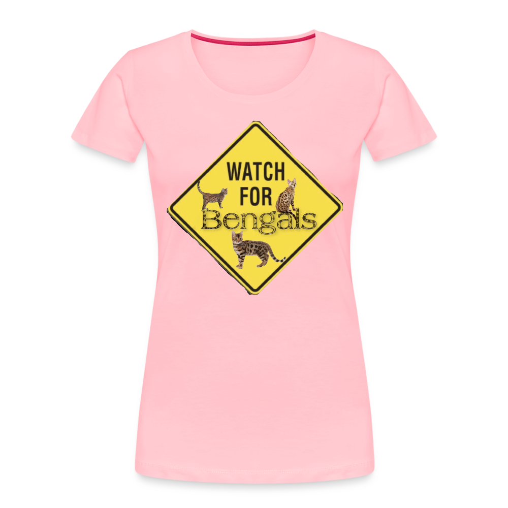 3 Bengals Women’s Premium Organic T-Shirt - pink