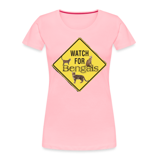 3 Bengals Women’s Premium Organic T-Shirt - pink