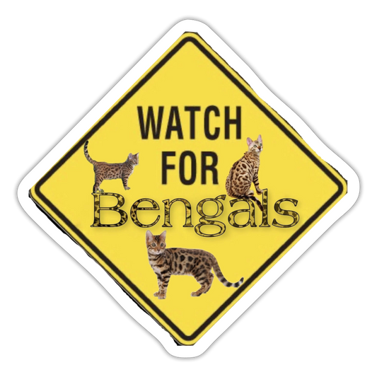 3 Bengals Sticker - white matte