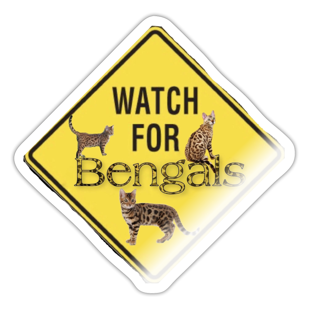 3 Bengals Sticker - white glossy