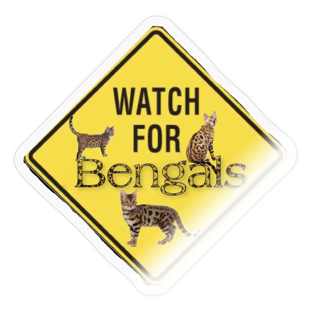 3 Bengals Sticker - transparent glossy